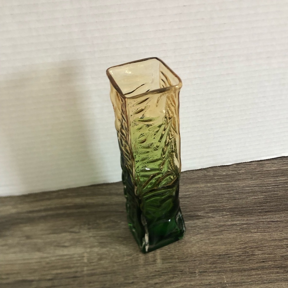 Vtg Japanese Tajima Bark Texture Gradient Vase